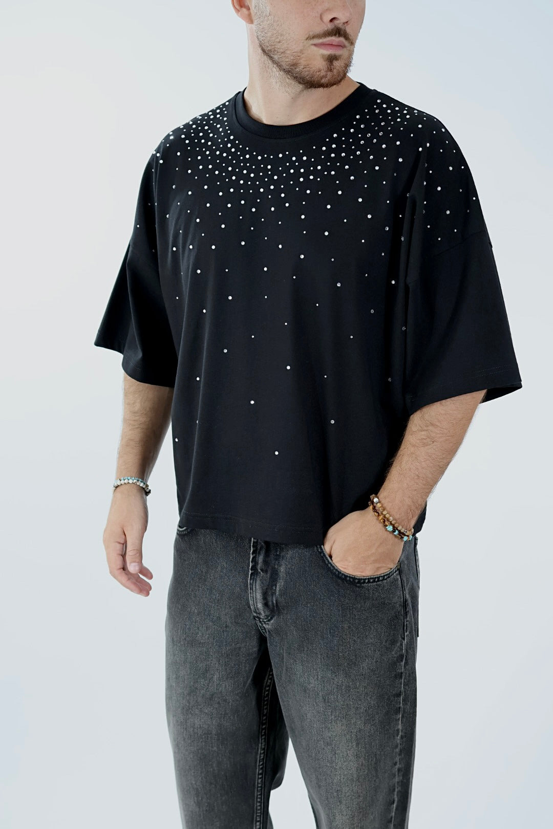 T shirt cropped strass 083 BERNA