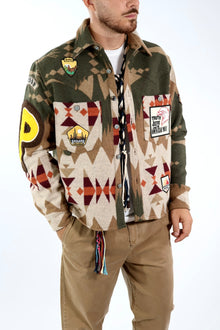 Giacca boxy azteco patch 366 BERNA