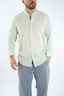 Camicia lino/cotone collo coreana C25 OVER-D