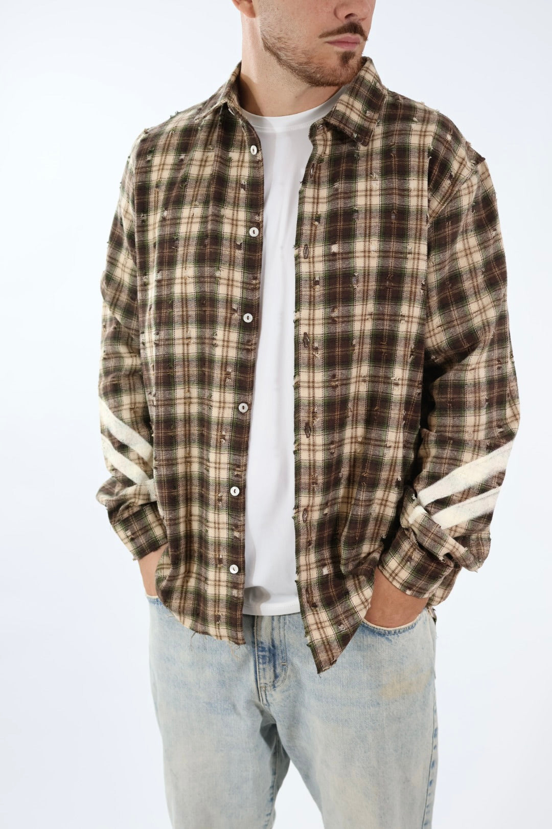 Camicia check flanella logo 840 DISCLAIMER