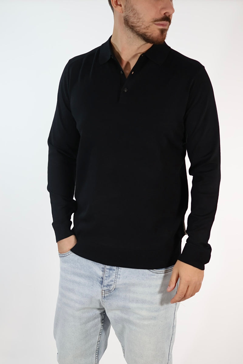 Polo 043 viscosa Nero BERNA