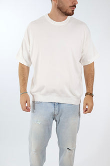 T shirt in maglia cropped over 432 BERNA