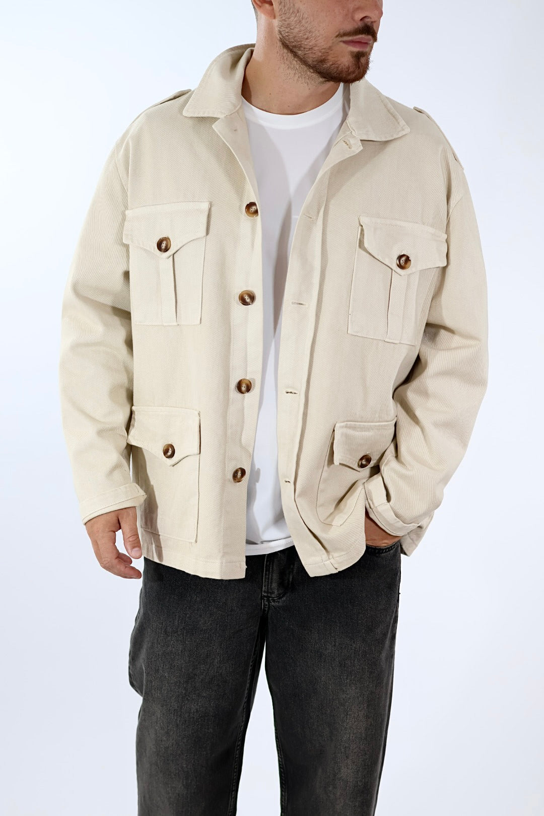 Overshirt cotone stampa J81 OVERD