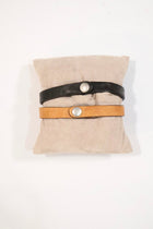 BRACCIALI PELLE + BORCHIE MANCINO ACCESSORI