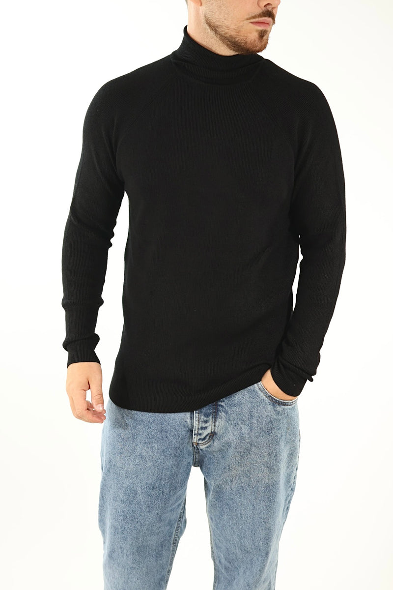 Maglioncino M30 dolcevita raglan chiné OVERD