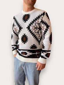 Maglione jaquard peruviano BL11