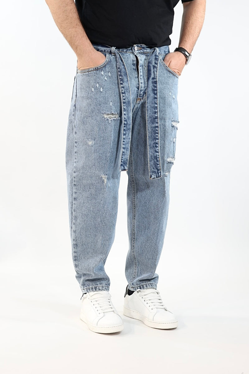 Jeans japan strappi con cintura casanova BLACKSUNDAY