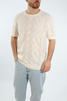 T-shirt in maglia traforata 325 GIANNI LUPO