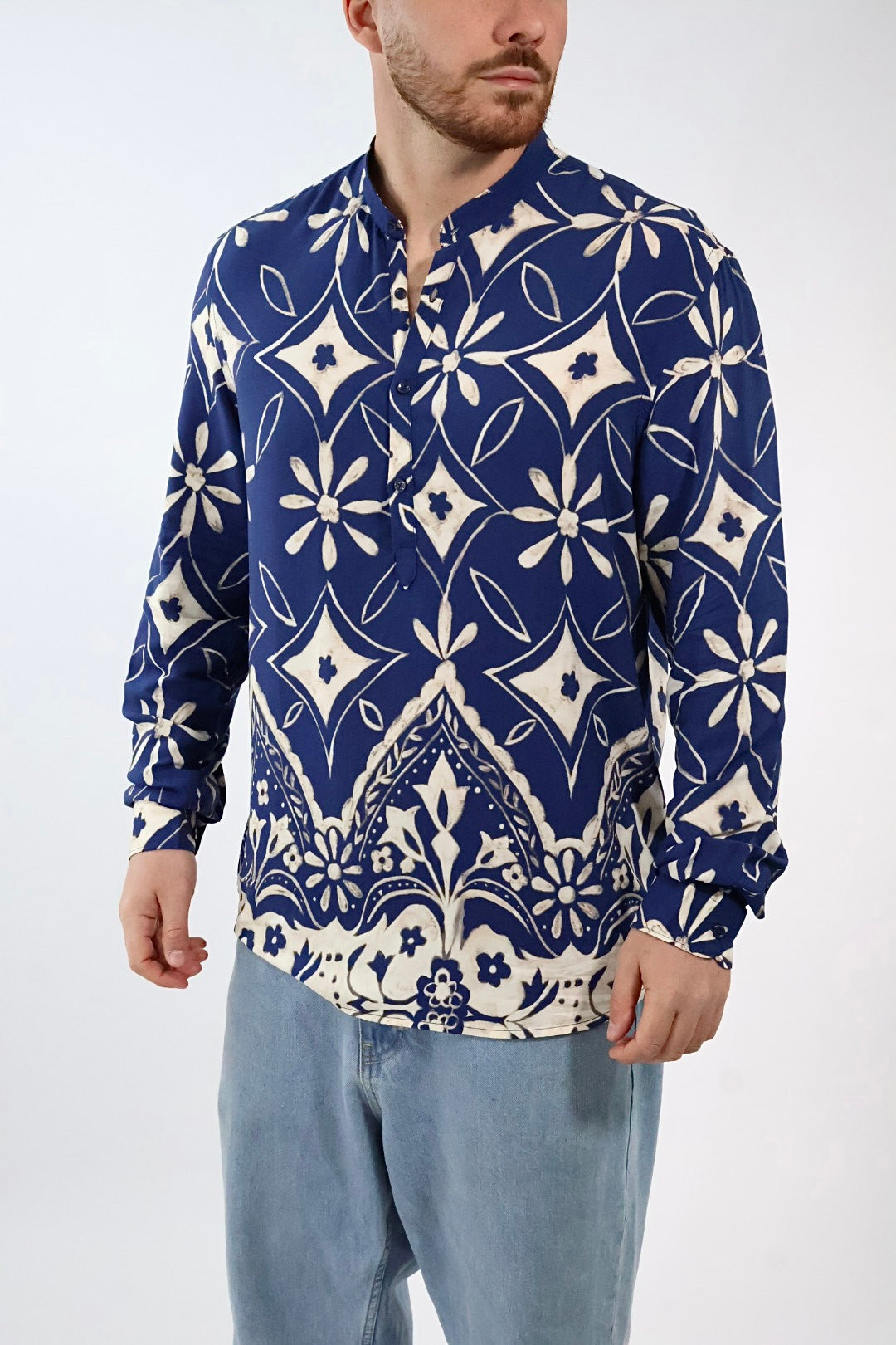 Camicia serafino viscosa C40 OVER-D