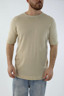 T-shirt in maglia paricollo M11  OVER-D