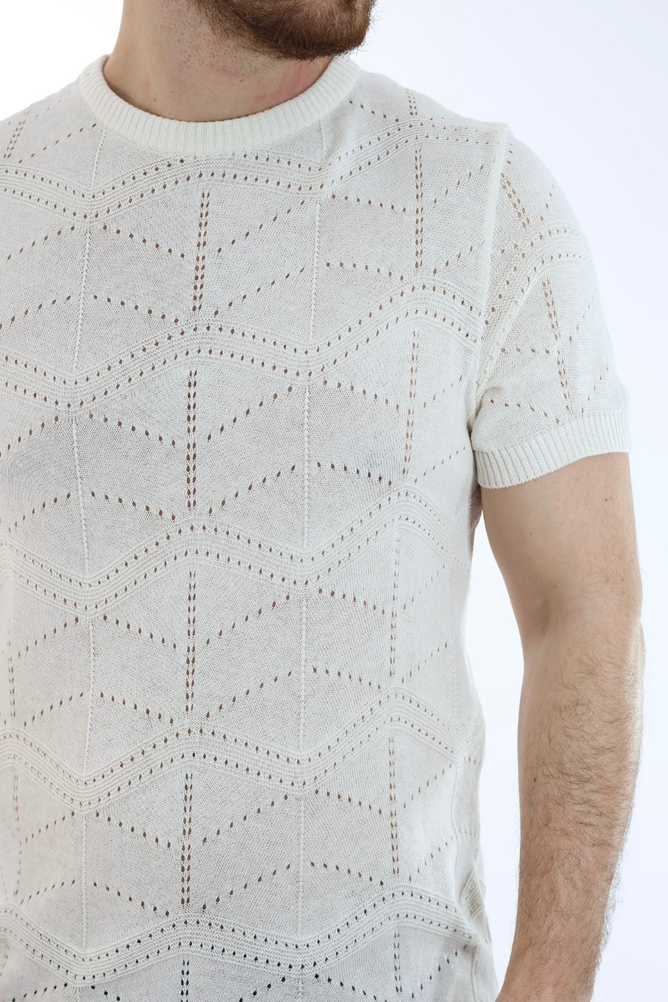 T-shirt in maglia m/m strutturata M43 OVER-D