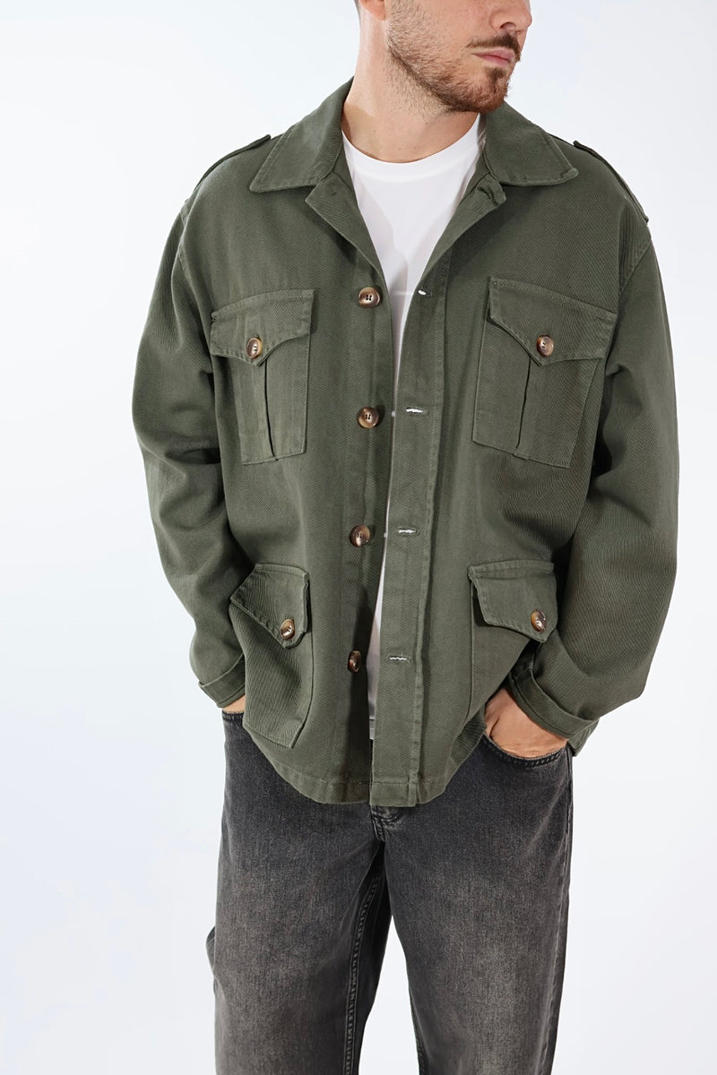 Overshirt cotone stampa J81 OVERD