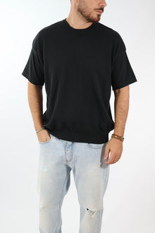 T shirt in maglia cropped over 432 BERNA