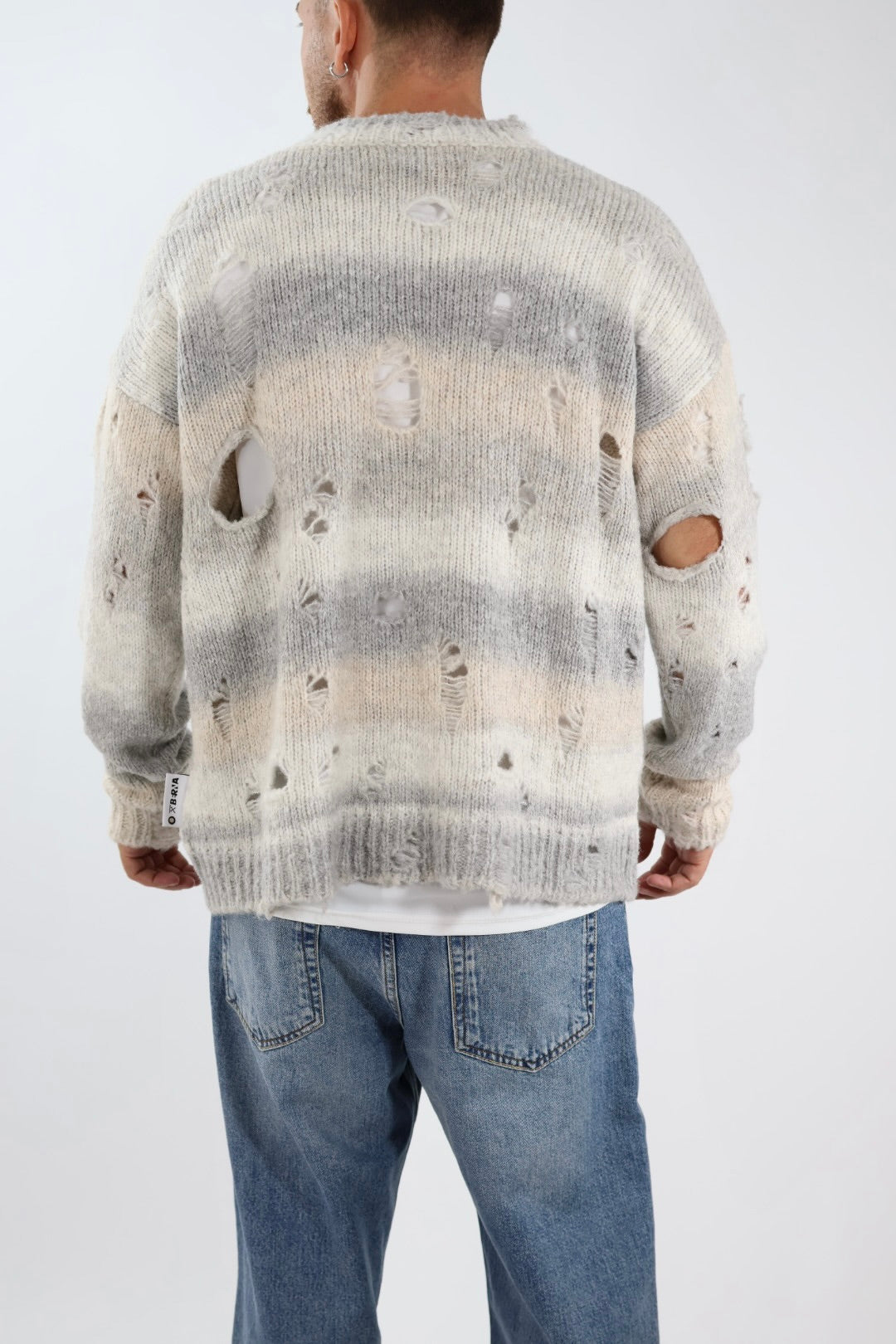 Maglione lana cropped buchi 273 BERNA