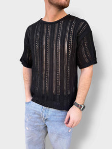 T-shirt in maglia traforata OVERD
