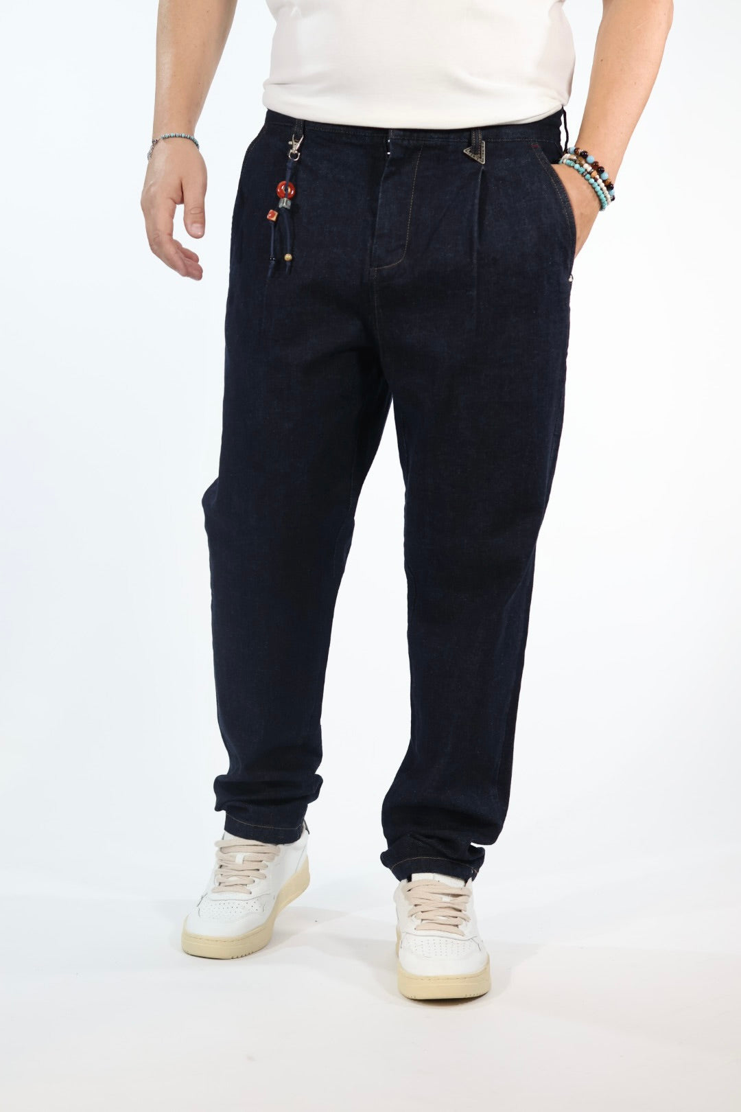 Pantalone 335 denim camp nou cropped BERNA