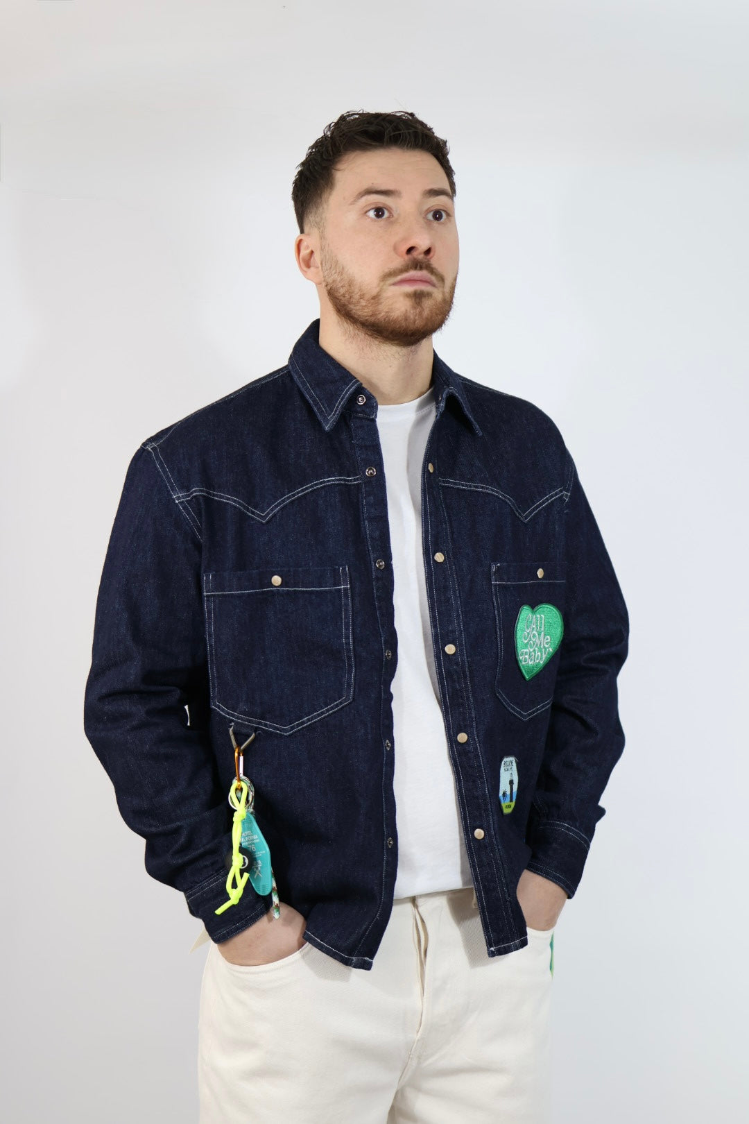Giacca denim patch boxy 228 BERNA