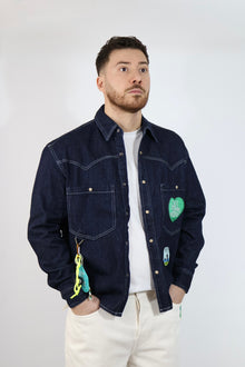 Giacca denim patch boxy 228 BERNA