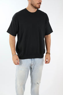 T shirt in maglia cropped over 432 BERNA