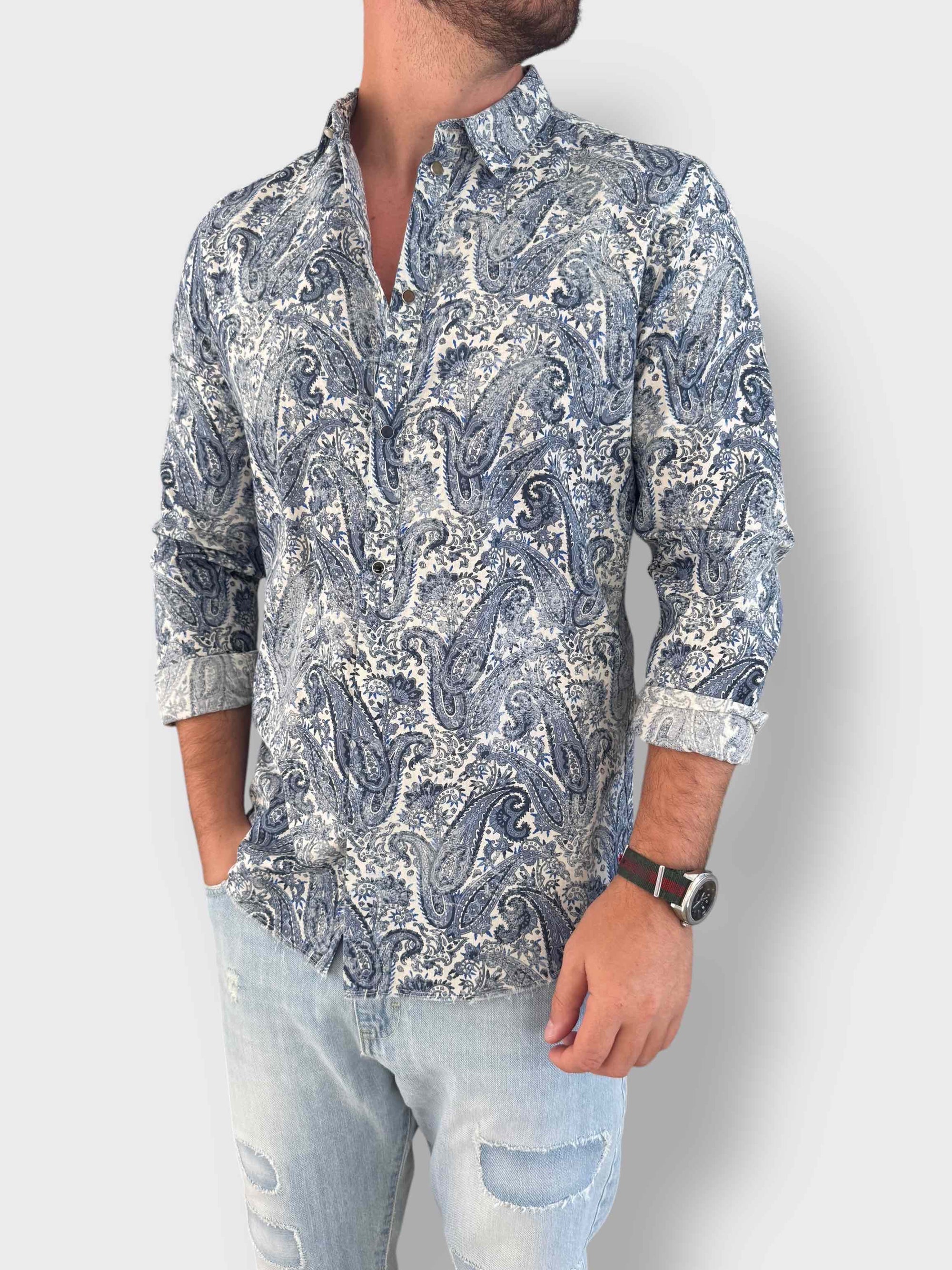 Camicia cotone cachemire BERNA