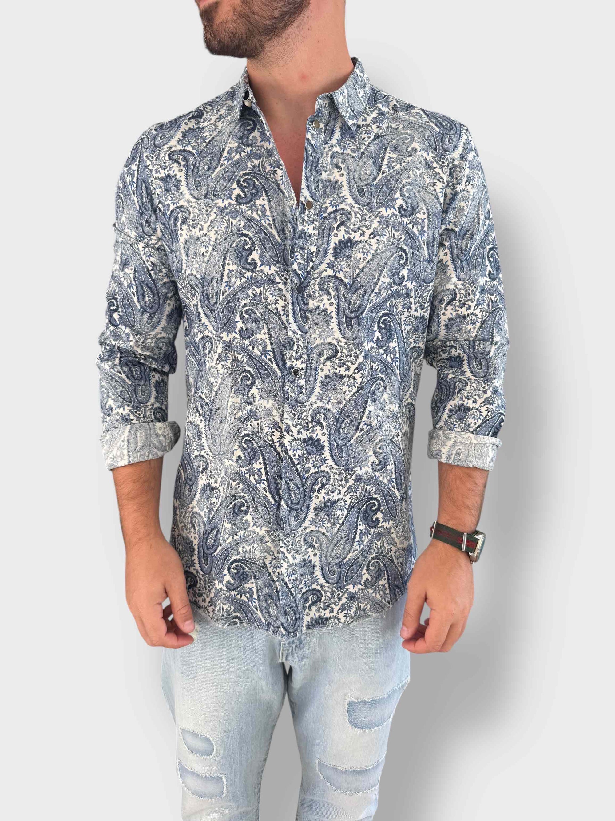 Camicia cotone cachemire BERNA