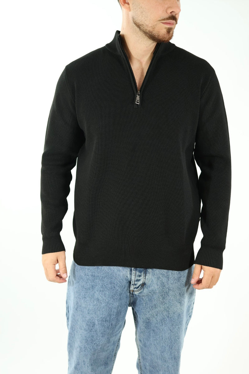 Maglioncino M70 lupetto zip nero OVERD