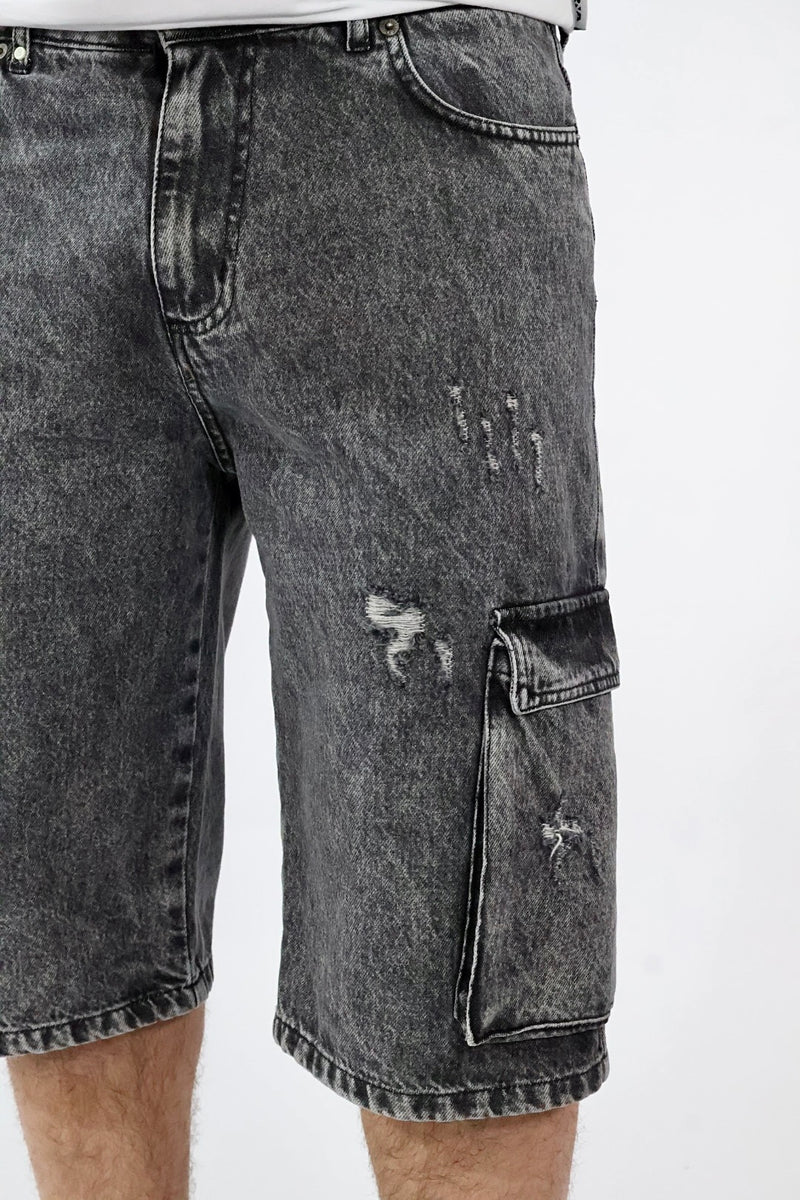 Bermuda denim cargo blitch 412  BL11