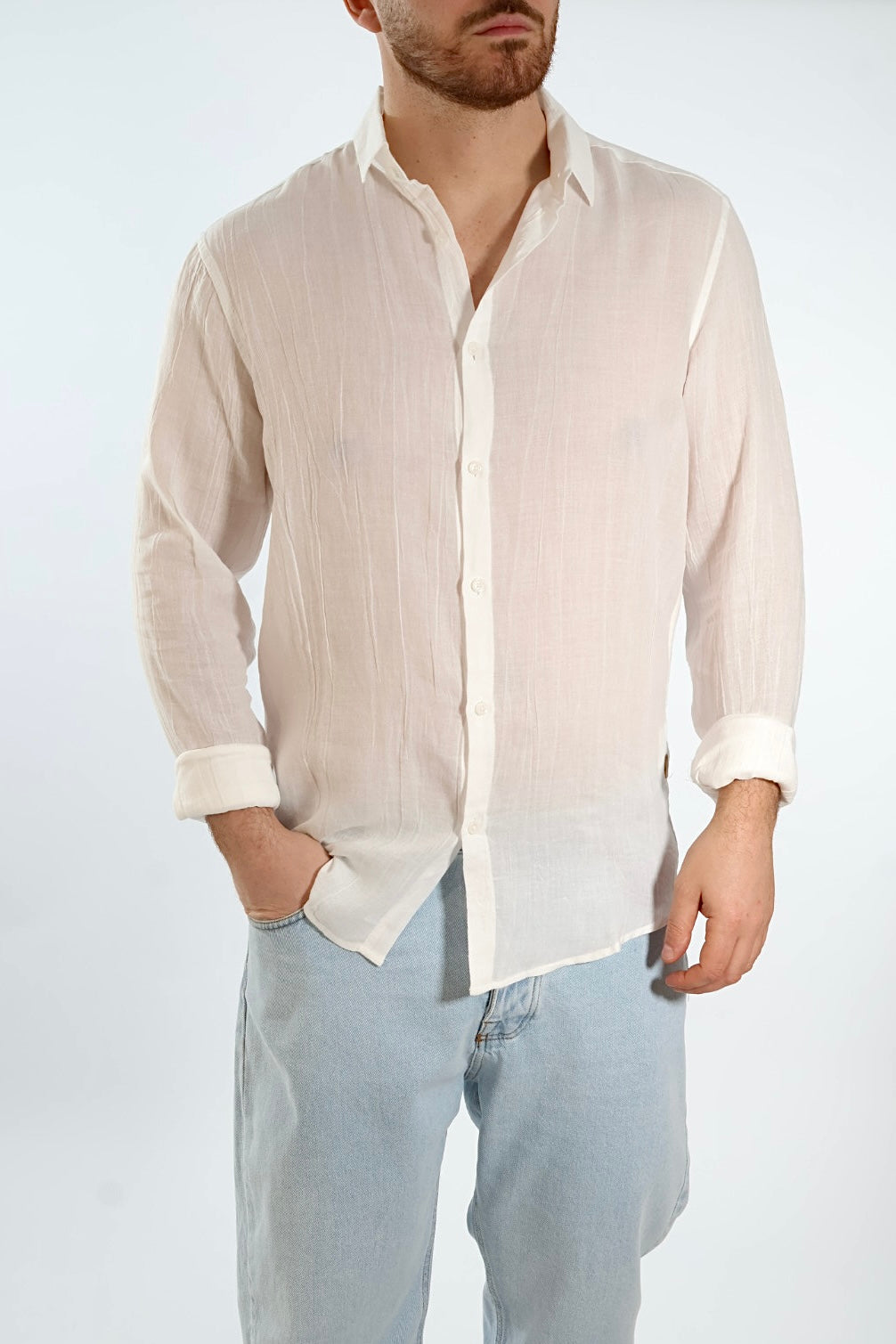 Camicia misto tencel 831S GIANNI LUPO