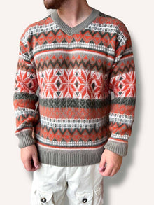 Maglione scollo a v fantasia OVERD