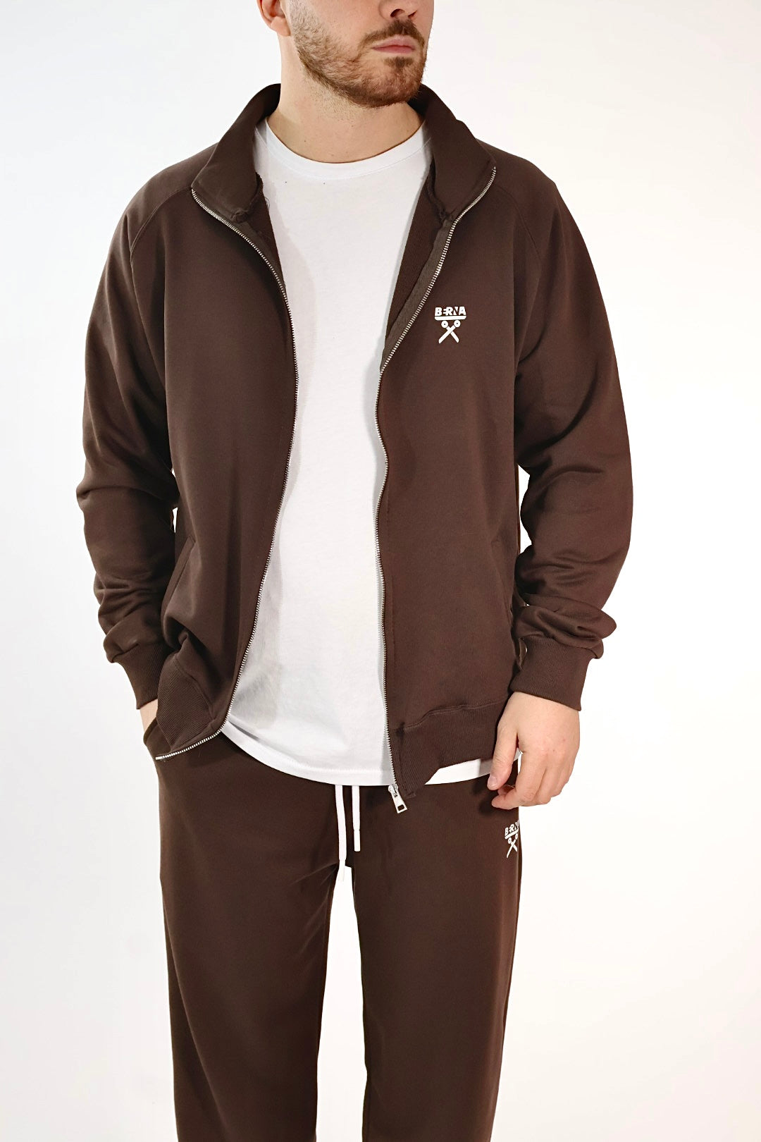 Felpa zip lupetto 060 BERNA