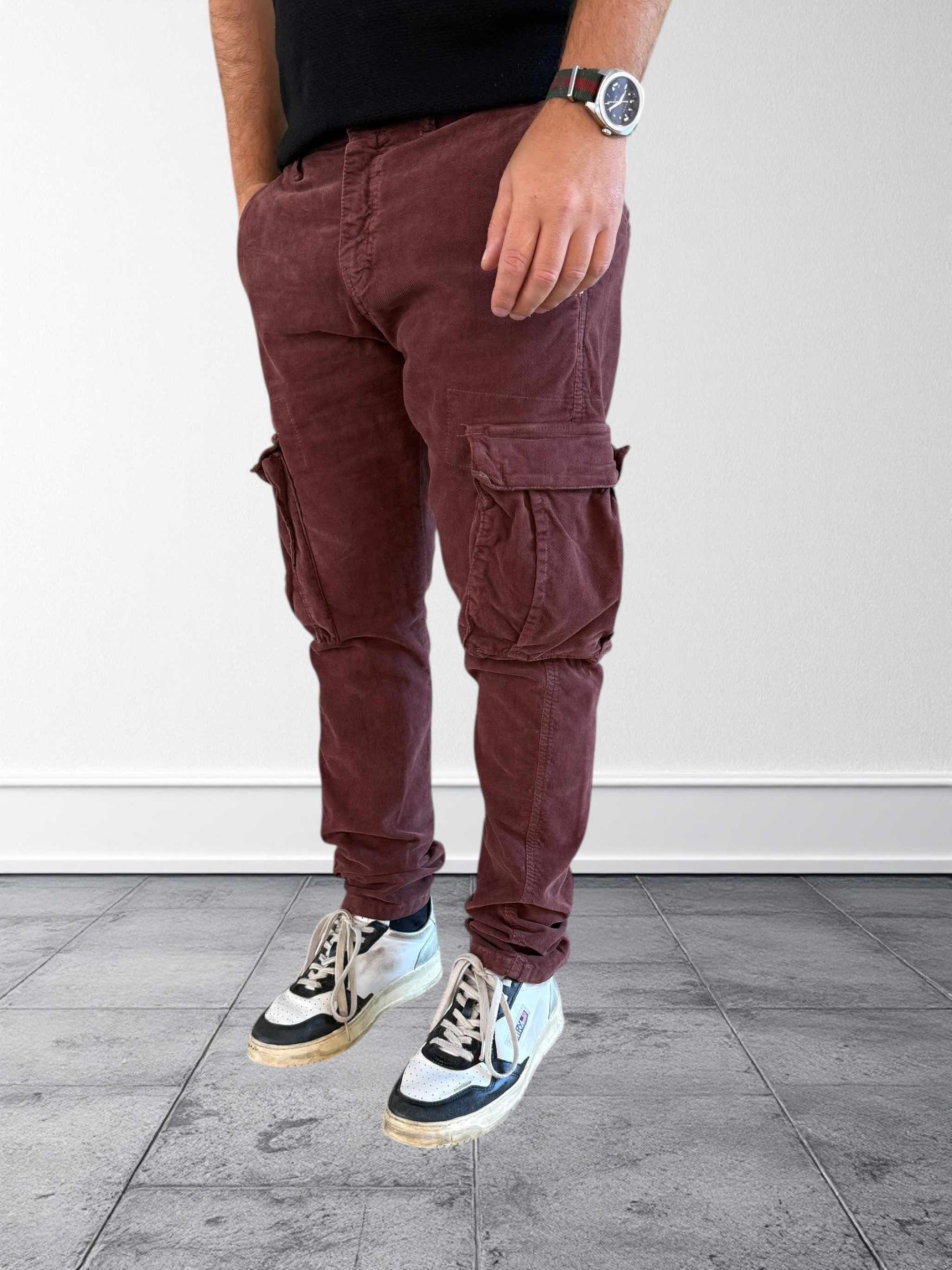 Pantalone cargo velluto 031 BERNA