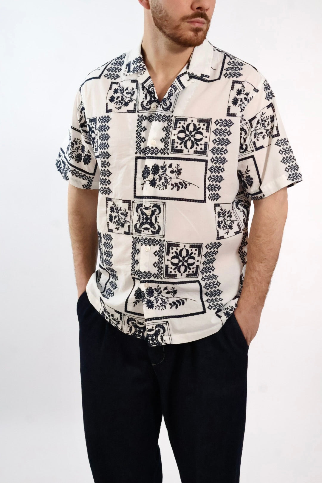Camicia cotone fantasia m/m 835S GIANNI LUPO