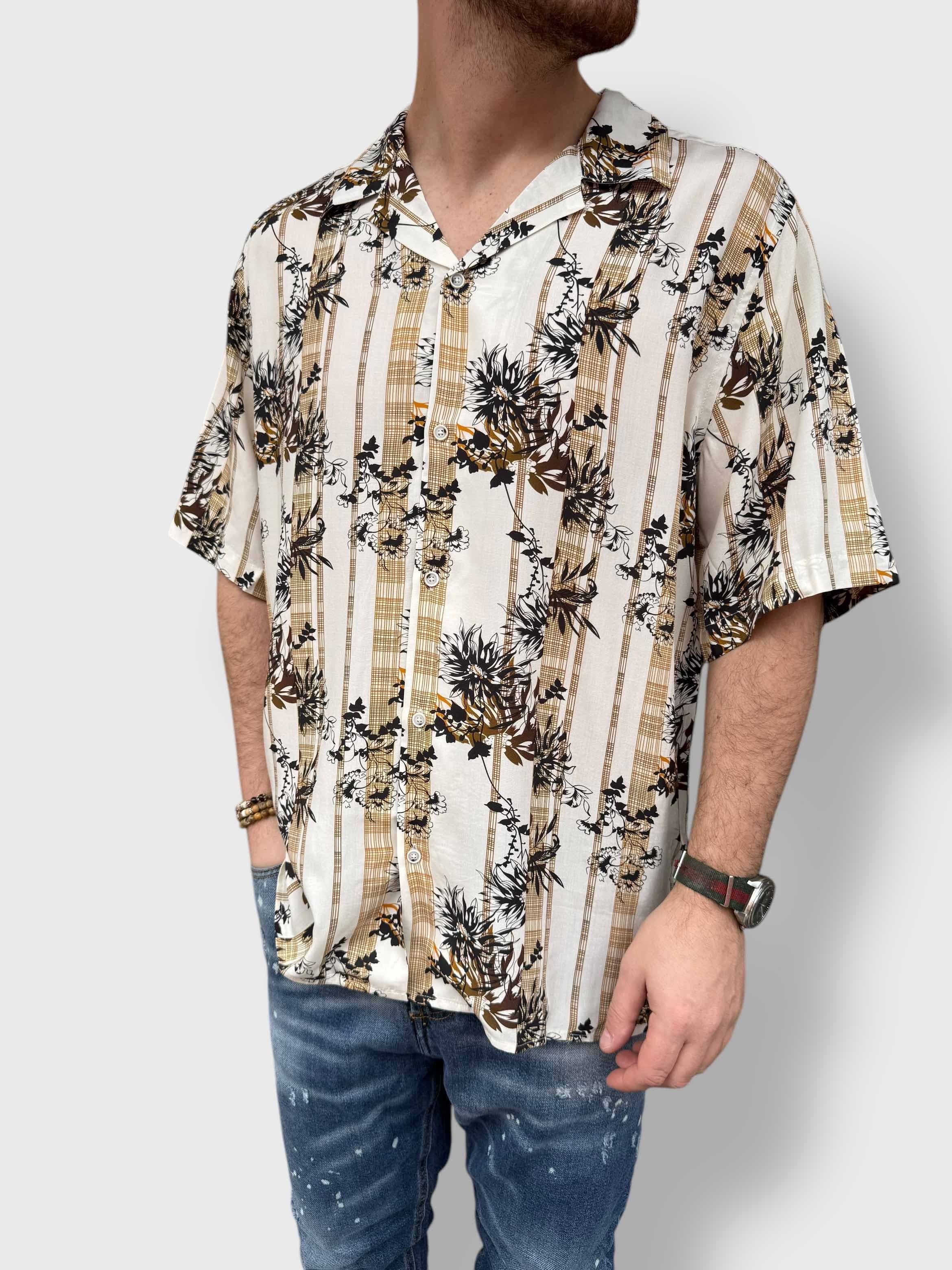 Camicia bowling viscosa m/m fantasia BL11