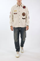 Overshirt boxy velluto patch 353 BERNA