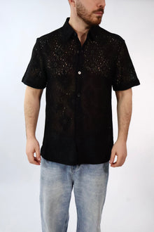 Camicia m/m traforata  014OD GIANNI LUPO