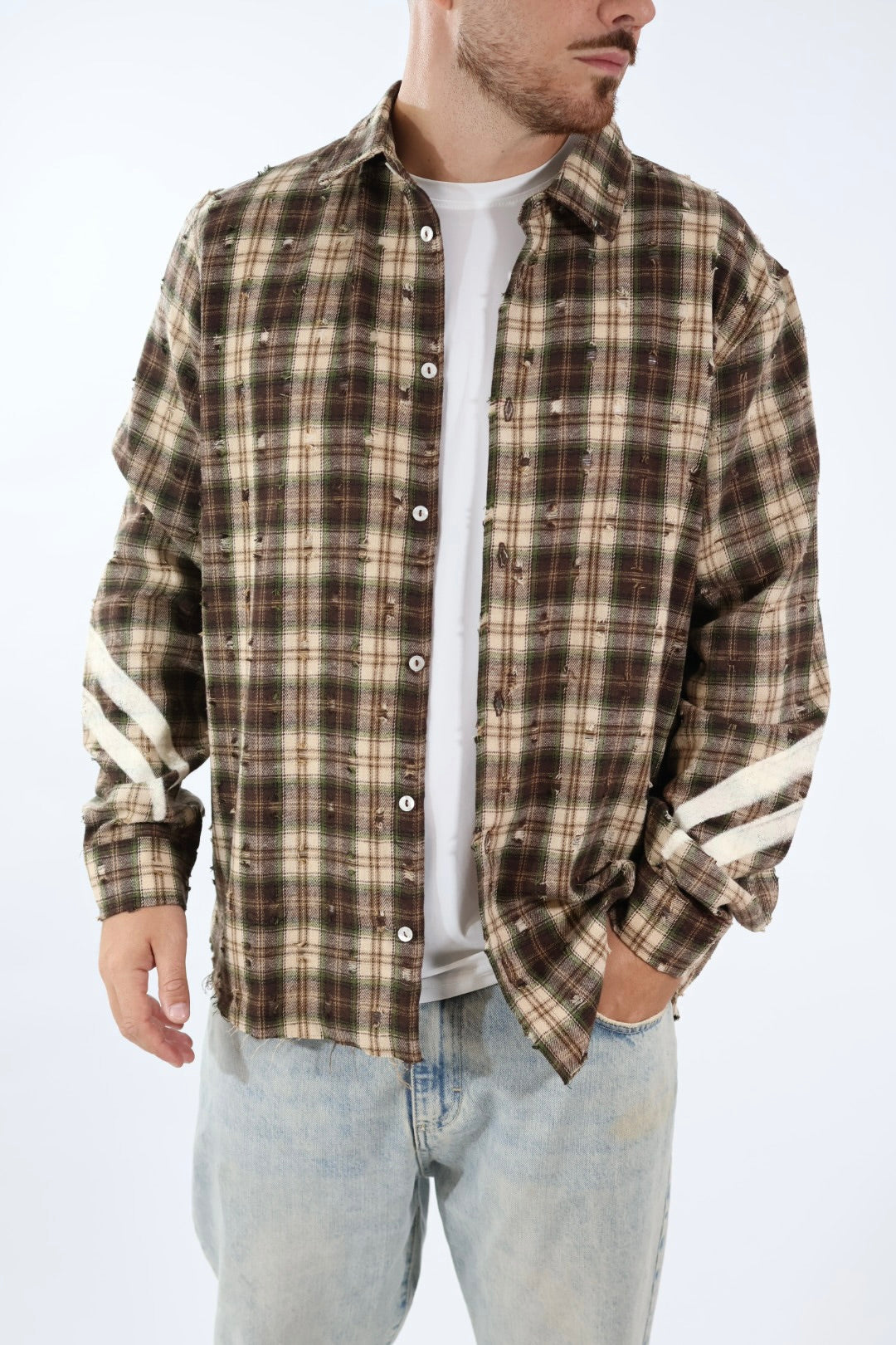 Camicia check flanella logo 840 DISCLAIMER
