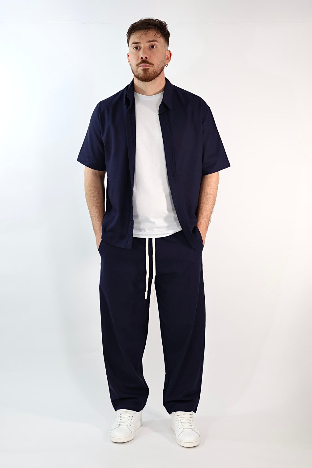 Completo lino camicia+pantalone  1046 J.W