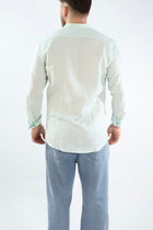 Camicia lino/cotone collo coreana C25 OVER-D