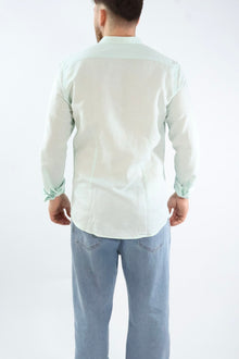 Camicia lino/cotone collo coreana C25 OVER-D