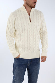Maglione misto lana zip 632 GIANNI LUPO