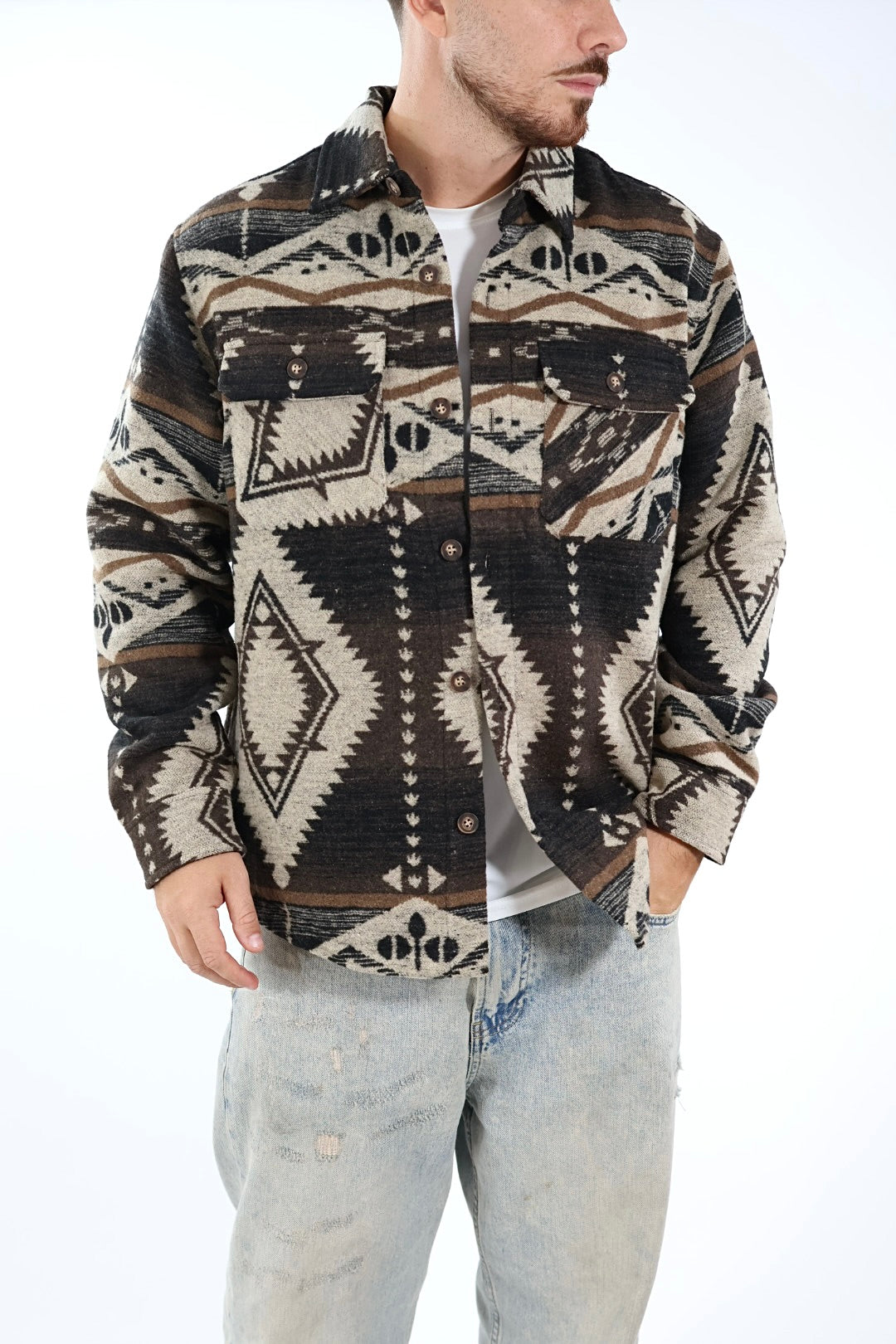 Overshirt 611 azteco lana MAISON DU DANTE