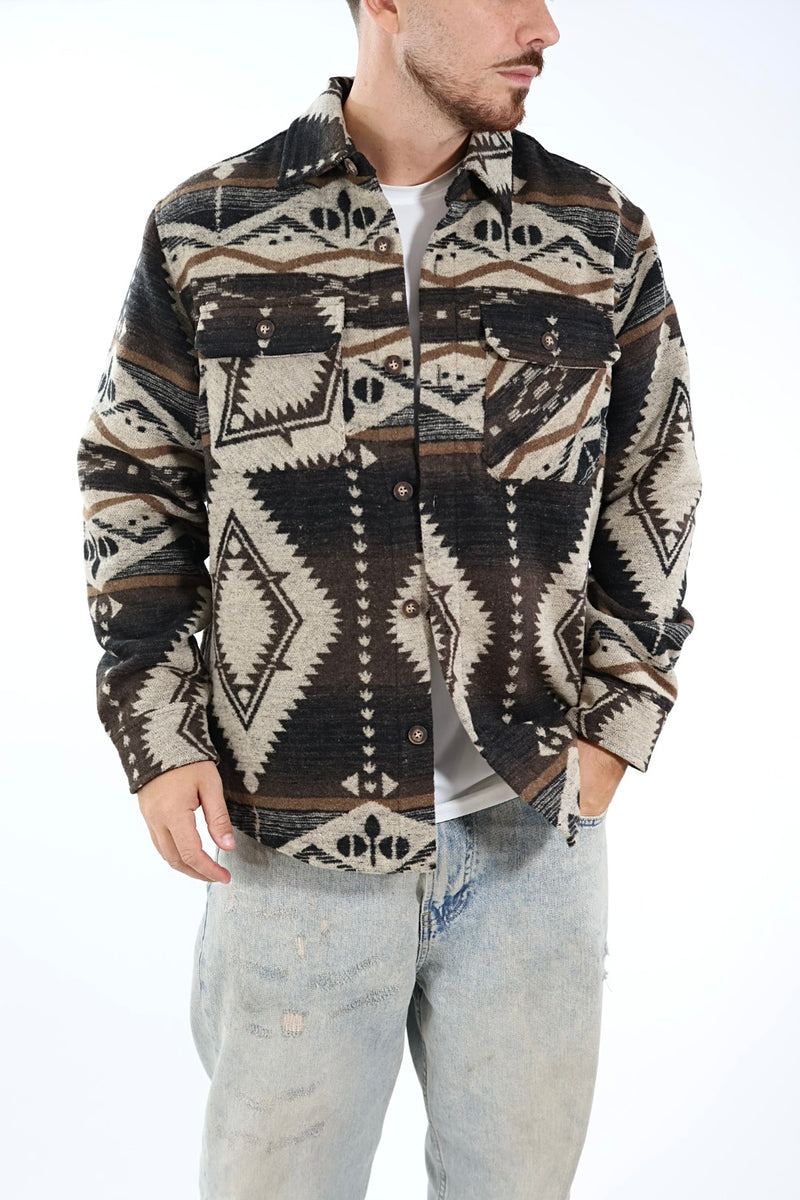 Overshirt 611 azteco lana MAISON DU DANTE