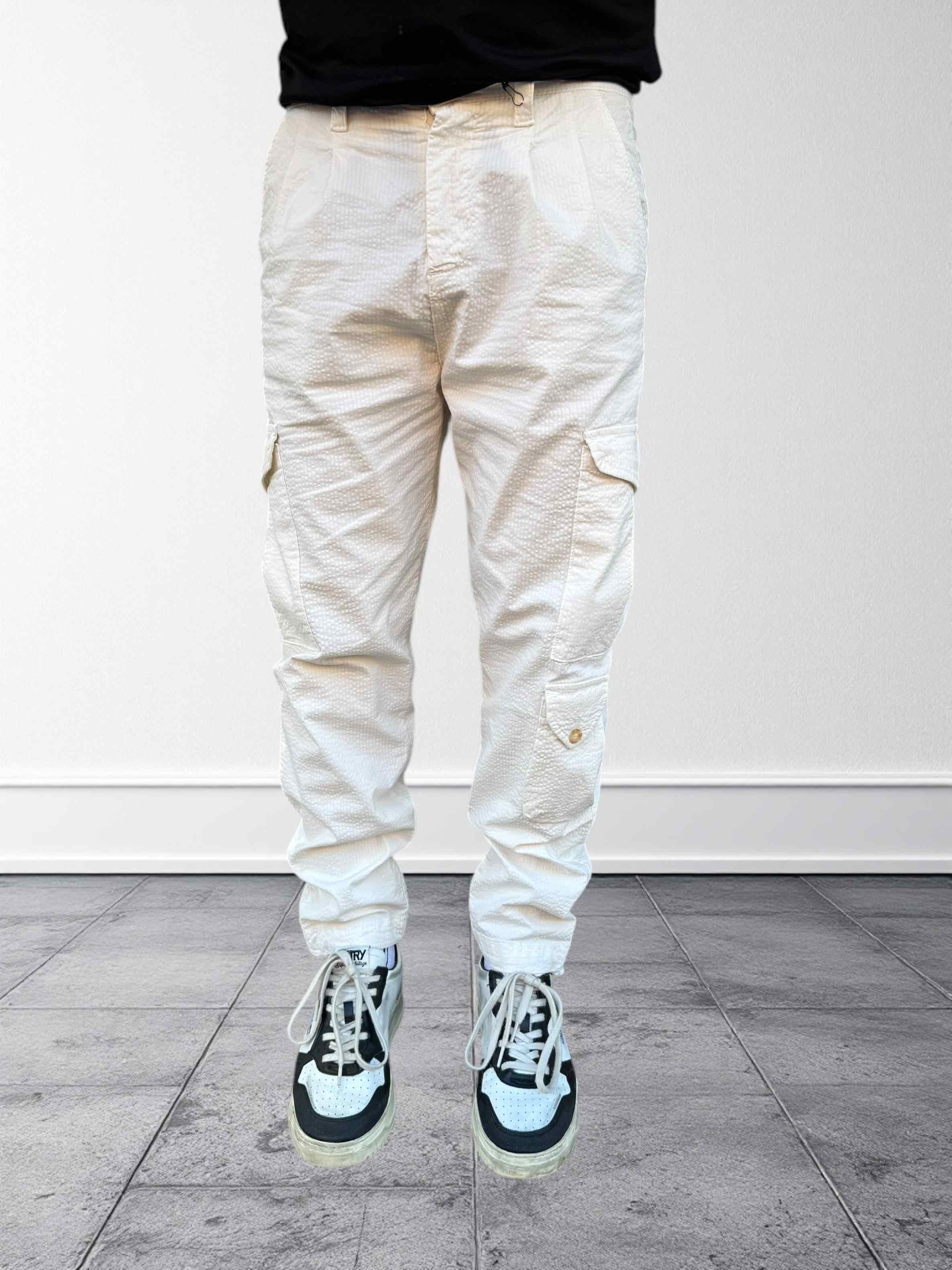 Pantalone cargo goffrato BL11