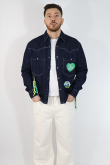 Giacca denim patch boxy 228 BERNA