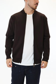 Maglioncino M14 lupetto full  zip moro OVERD