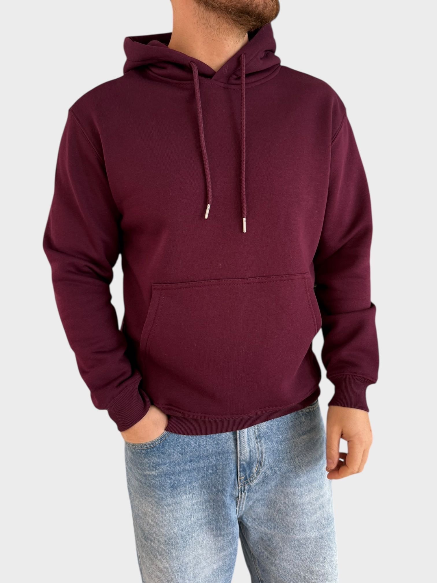 Felpa cappuccio basic 0028  LANDEK