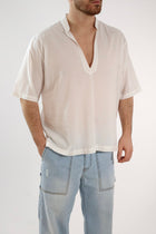 Camicia m/m scollo V boxy fit  C70 OVER-D