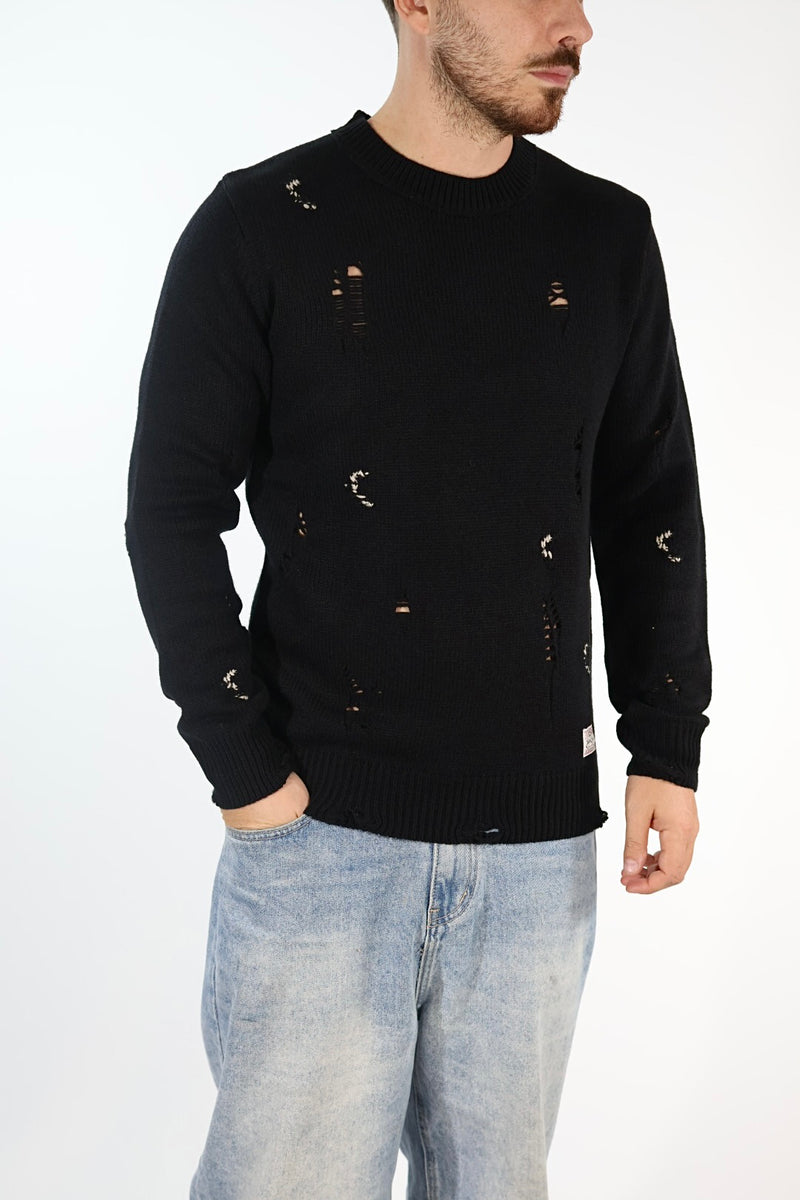 Maglione 5615 lana strappi GIANNI LUPO
