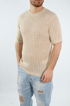 T shirt in maglia traforata gaggio 286 BL11