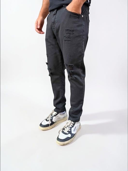 Pantalone cropped Maracana destroyed 077 BERNA